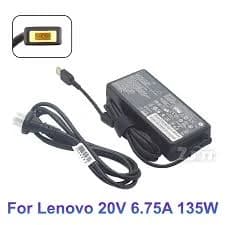 شاحنه لينوفو 20-6.75  USB مستعمل اصلي