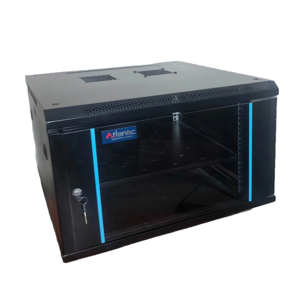 كيس كمبيوتر Atlantic Wall Mount Cabinet – 60cm Extra Wide – 60cm Deep Enclosure -Glass — 4U