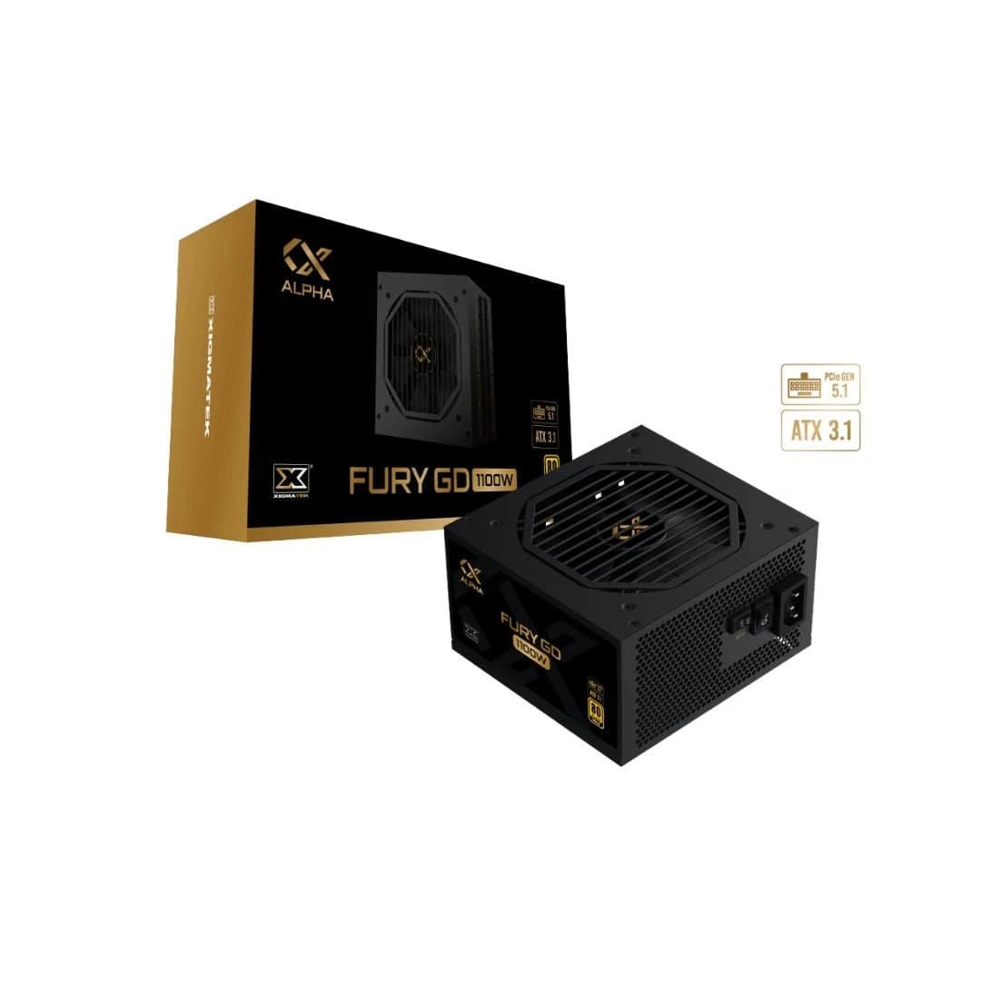 مزود طاقة Xigmatek Fury GD 1100W Gold 80+ PCIE 5.0 قابل للفصل بالكامل
