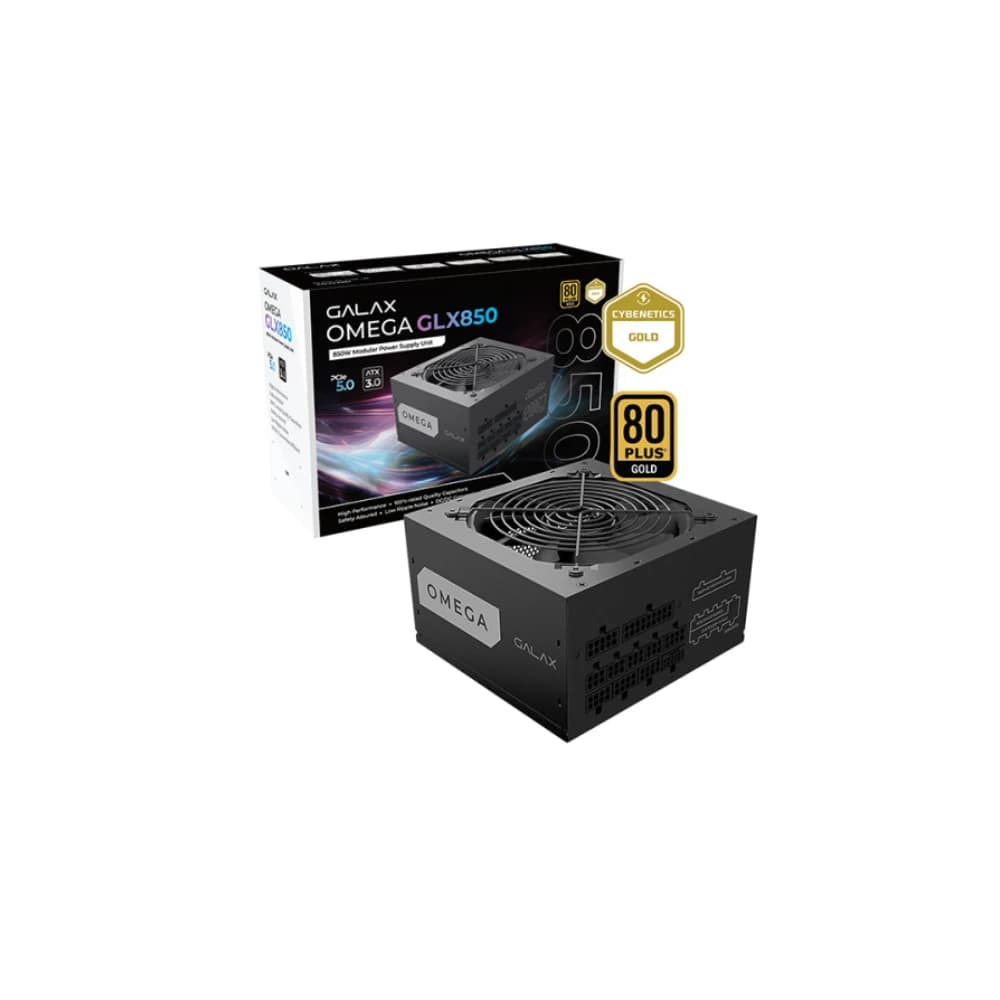 مزود طاقة GALAX OMEGA GLX850 850W PCIe 5.0 80 PLUS Gold قابل للفصل بالكامل