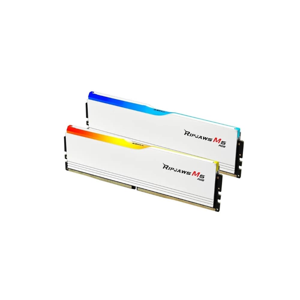 ذاكرة RAM G.SKILL Ripjaws M5 RGB DDR5 32GB (2x16GB) 6000MT/s CL28 أبيض