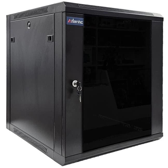 كيس كمبيوتر Atlantic Wall Mount Cabinet – 60cm Extra Wide – 45cm Deep Enclosure – Glass/ Vented Door — 12U