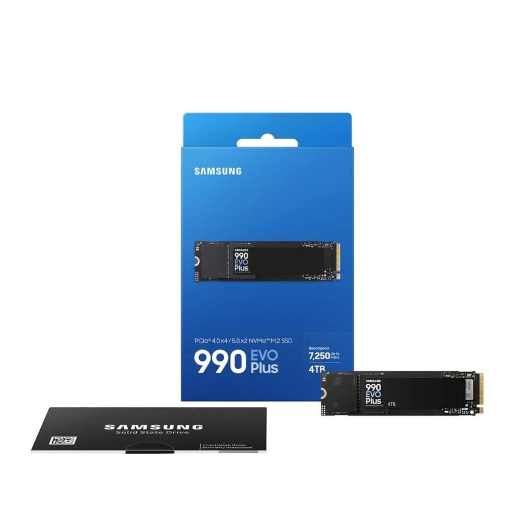 وحدة تخزين Samsung 990 EVO Plus 4TB, PCIe 4.0, 7,150Mb/s, NVMe