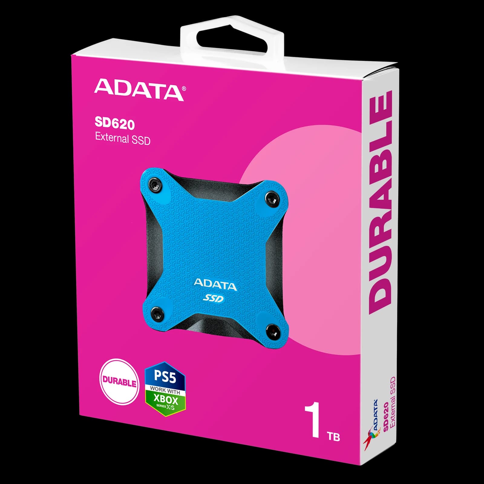 وحدة تخزين ADATA SD620 External SSD USB 3.2 Gen2 MIL-STD 1.22m Drop Rugged Design — أزرق