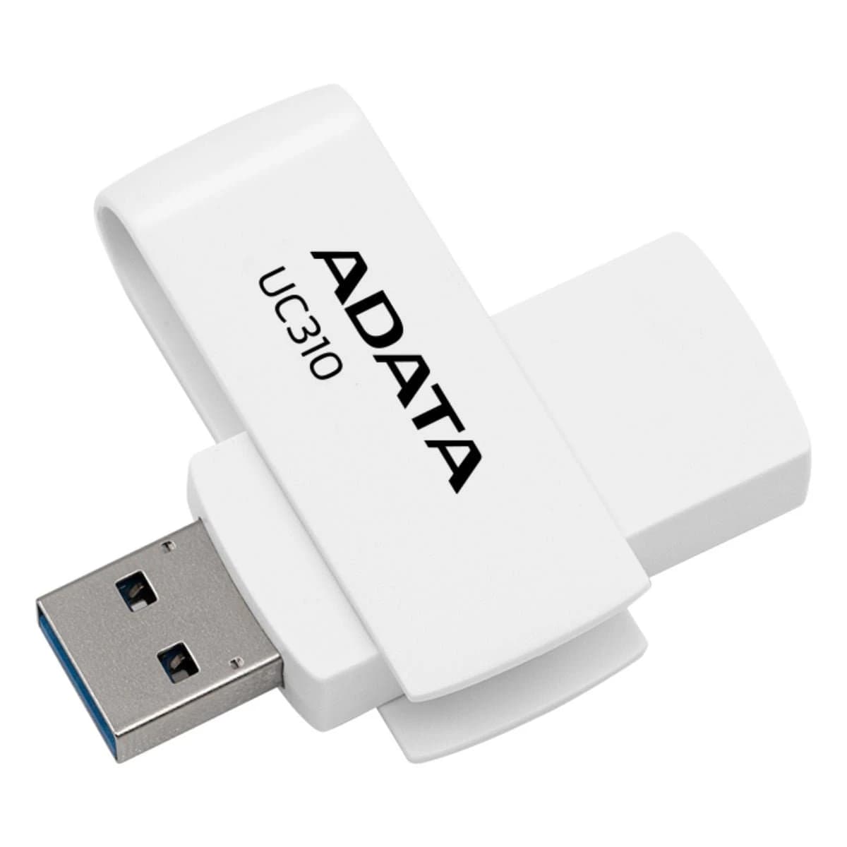 وحدة تخزين ADATA UC310 USB 3.2 Gen1 Flash Drive Capless Swivel – 256GB — أبيض