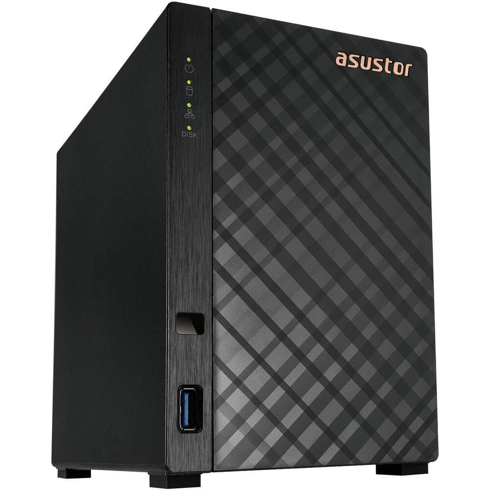 وحدة تخزين Asustor Drivestor 2 AS1102T NAS – 2-Bay Diskless Storage, Realtek Quad-Core 1.4GHz, 1GB DDR4, 2.5GbE