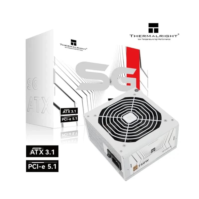 مزود طاقة Thermalright SG-750-W 750W 80+ Gold كابلات ثابتة – أبيض