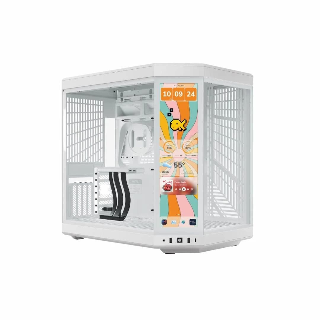 كيس كمبيوتر HYTE Y70 touch infinite متوسط الحجم ATX Case – Snow أبيض