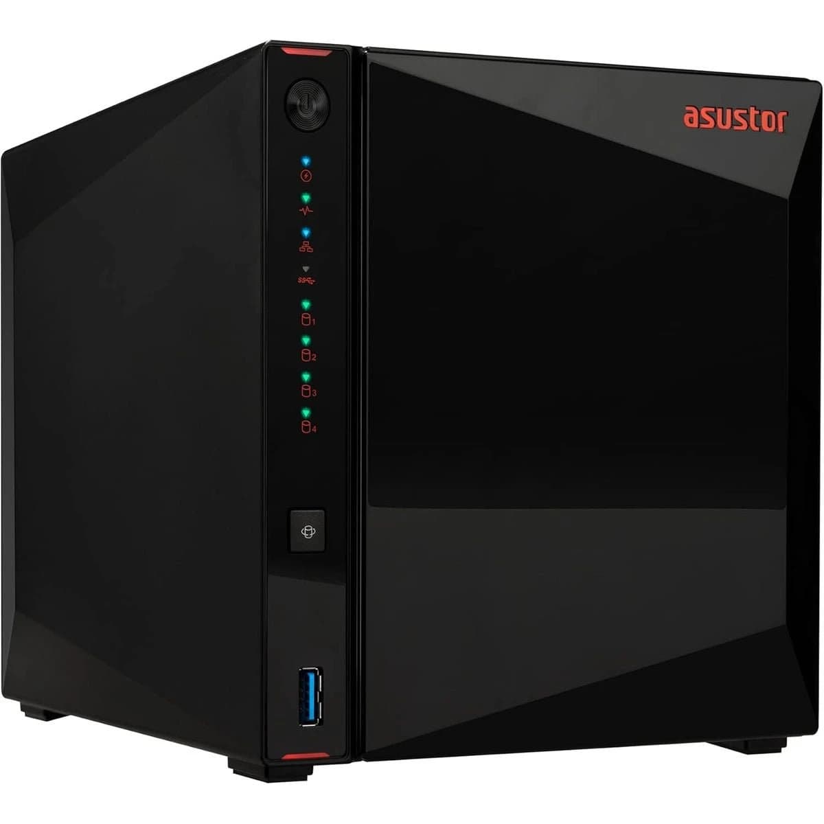 وحدة تخزين Asustor Nimbustor 4 AS5404T 4-Bay NAS – Intel Celeron N5105, 4GB RAM, Dual 2.5GbE, NVMe Support