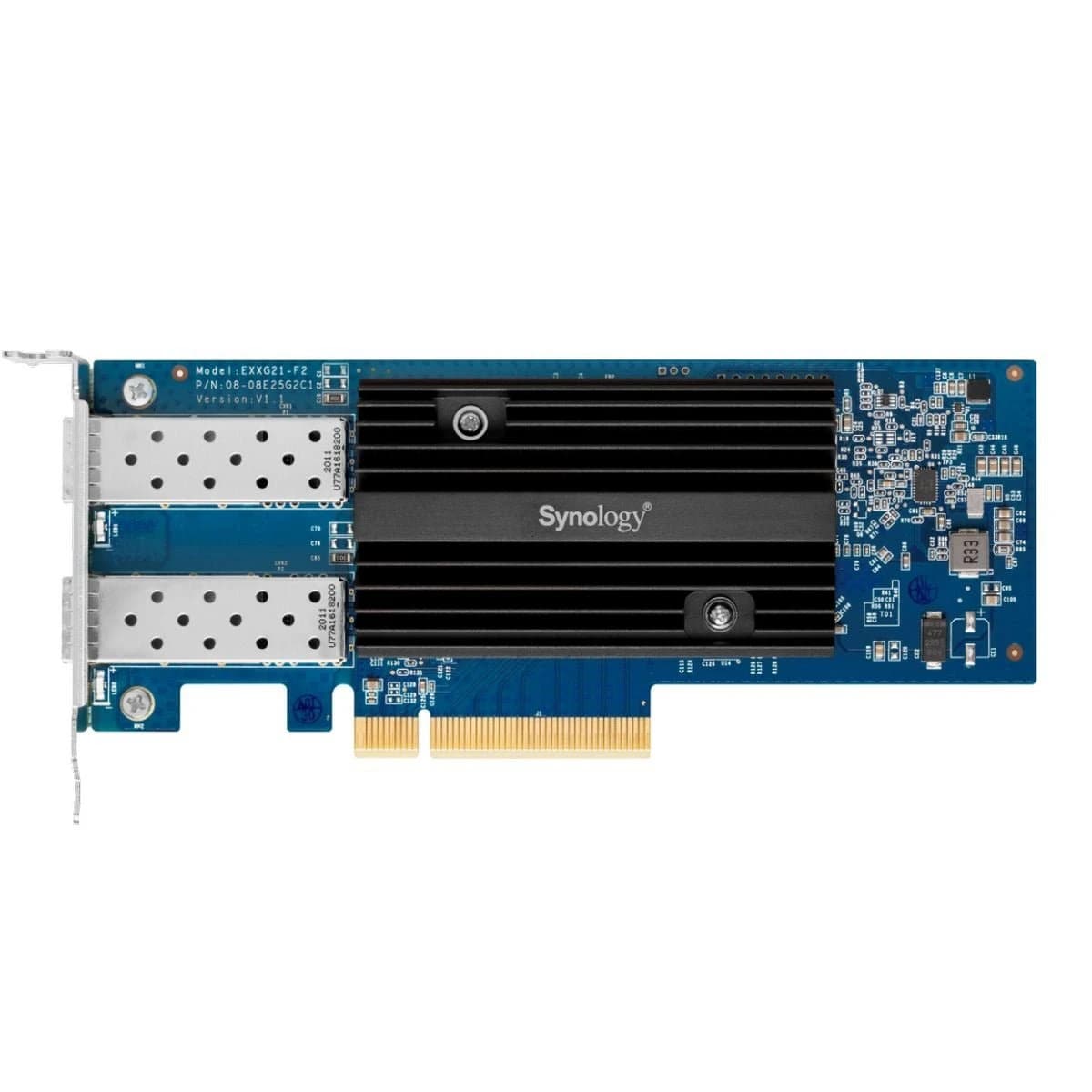 وحدة تخزين Synology E10G21-F2 Dual-Port 10GbE SFP+ PCIe 3.0 x8 Adapter – SR/LR/DAC Support, Link Aggregation, Jumbo Frames