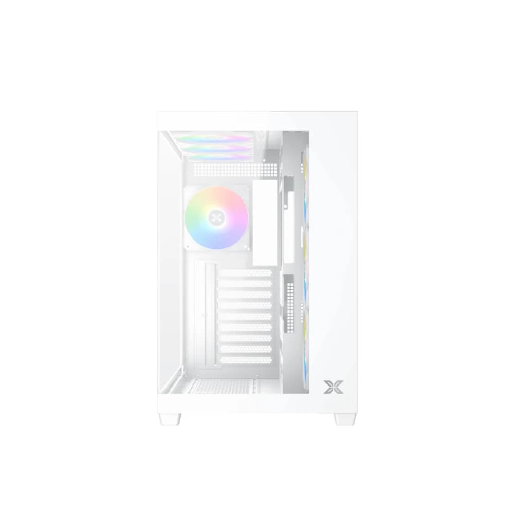 كيس كمبيوتر XIGMATEK AQUA V AIR ARCTIC – ATX متوسط الحجم PC Case – أبيض