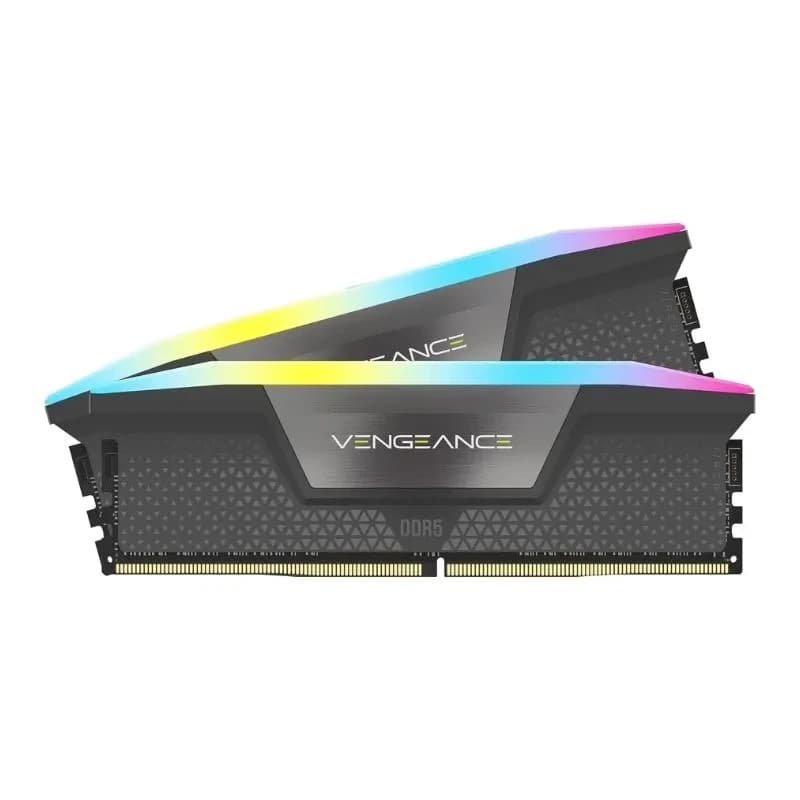 ذاكرة RAM Corsair Vengeance RGB 32GB (2x16GB) DDR5 6400MHz CL36 مكتبي Memory – أسود