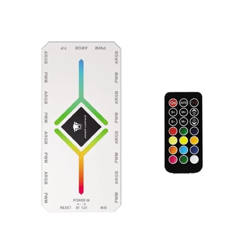 تبريد Jungle Leopard 9-in-1 ARGB مروحة Hub Controller – أبيض