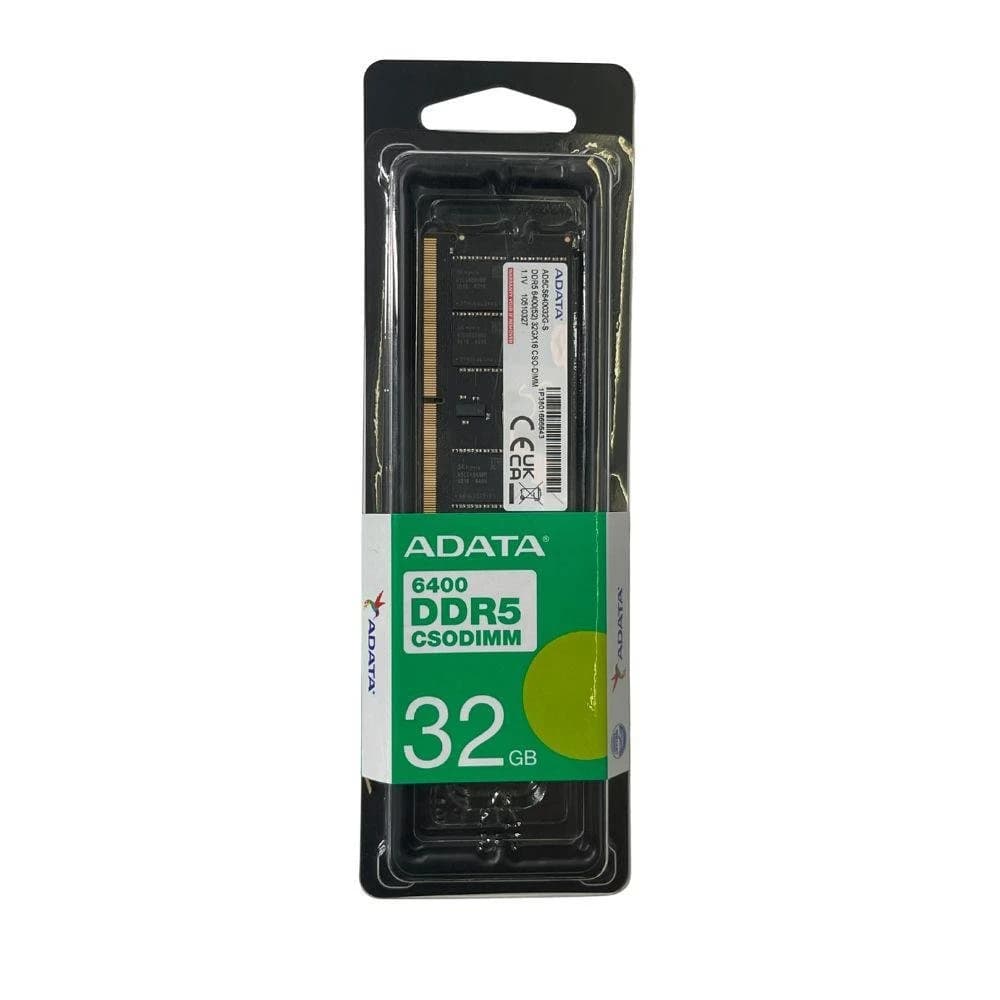 ذاكرة RAM ADATA 32GB DDR5-6400 SO-DIMM Memory Module – Single تراي, AD5CS640032G-S لابتوب RAM