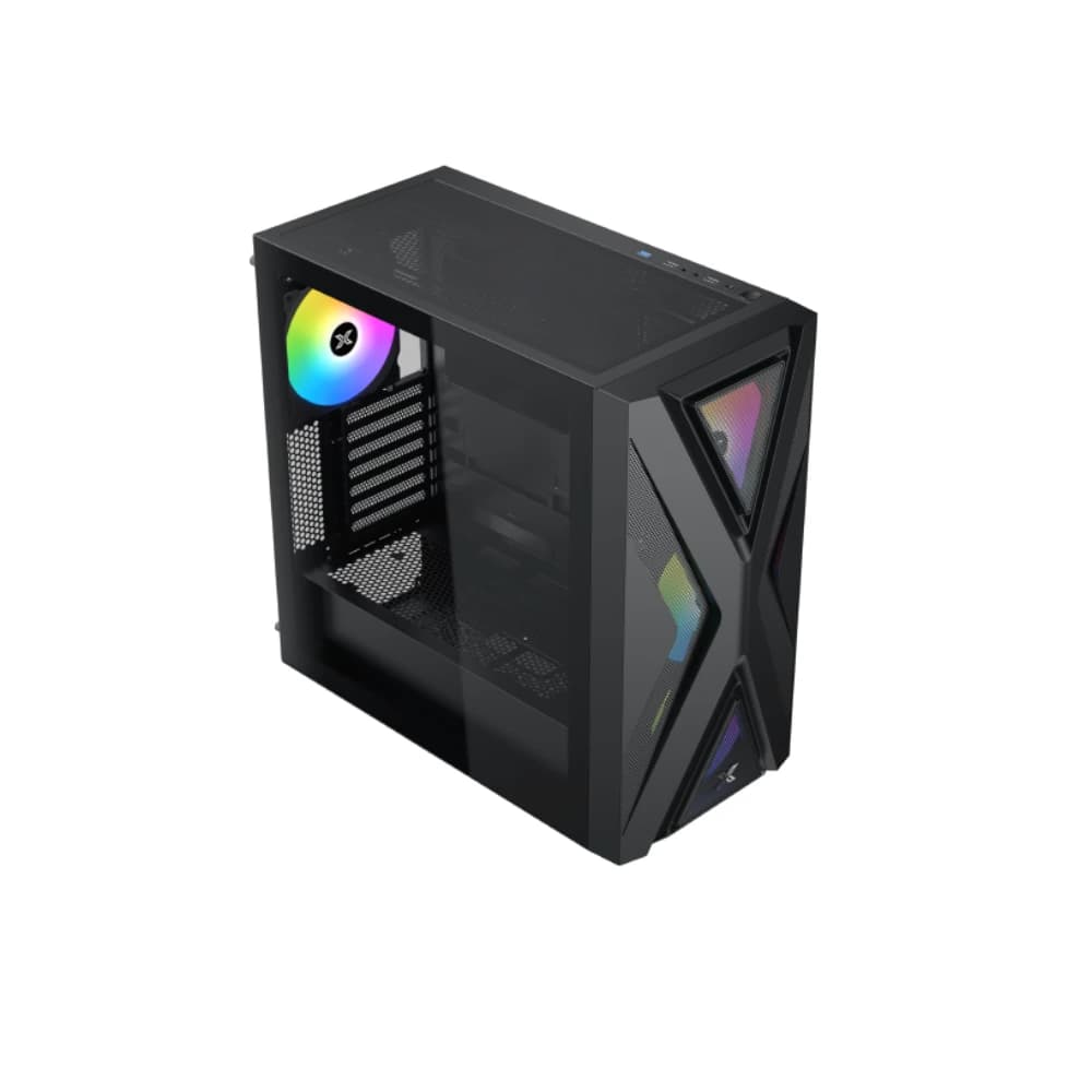 كيس كمبيوتر XIGMATEK HYPERION – E-ATX متوسط الحجم PC Case – أسود