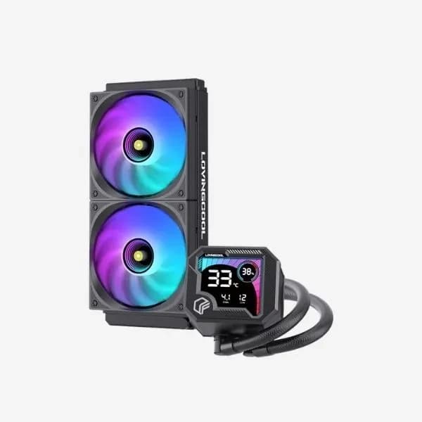تبريد Lovingcool AK-B240-03 مبرد سائل Temperature Display أسود