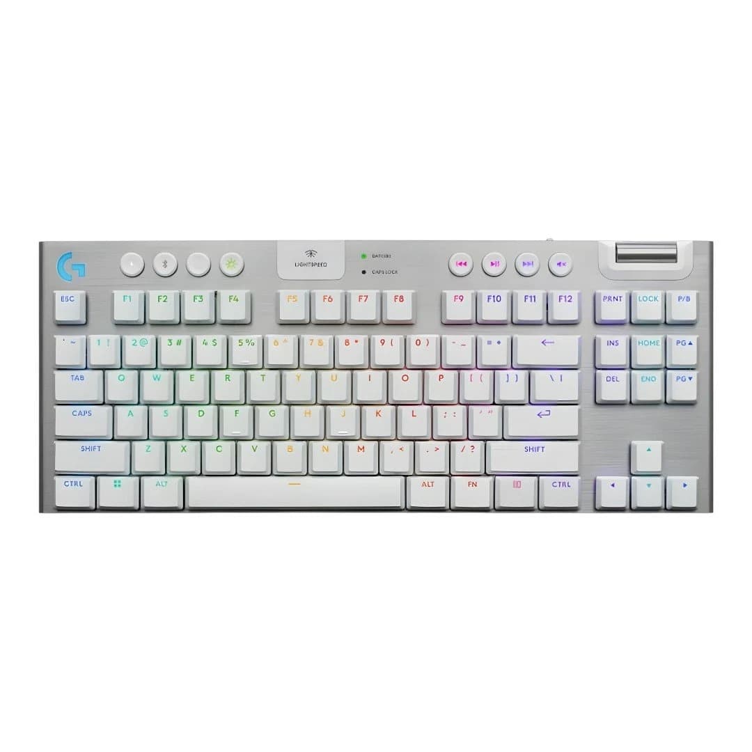 لوحة مفاتيح Logitech G915 X TKL LIGHTSPEED لاسلكية أبيض