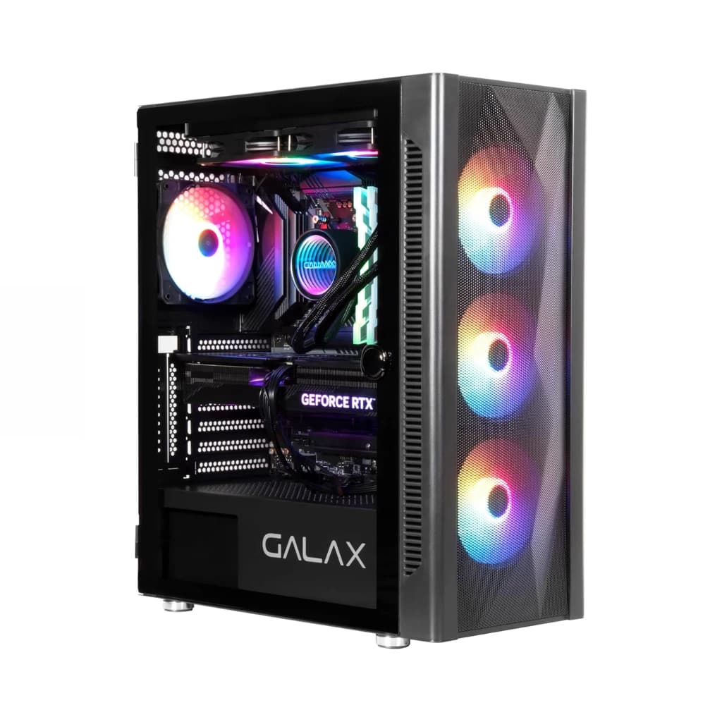 كيس كمبيوتر GALAX Revolution 06 RGB Computer Case with 4 مراوح – أسود