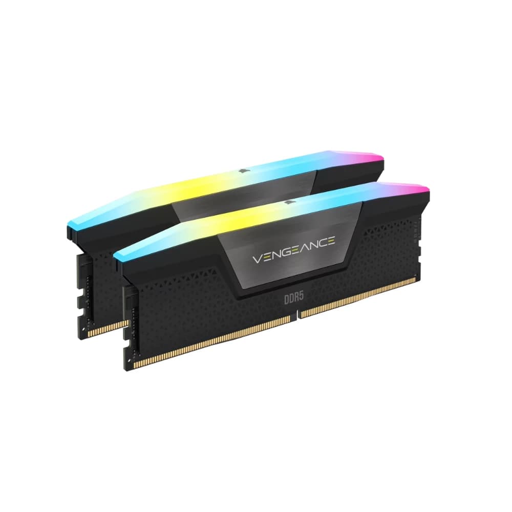 ذاكرة RAM CORSAIR VENGEANCE RGB DDR5 32GB (2x16GB) 6400MT/s CL36 رمادي