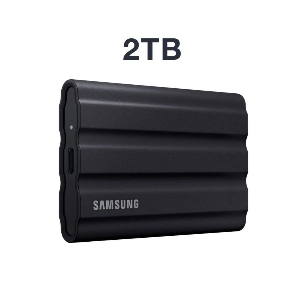وحدة تخزين Samsung T7 Shield 2TB Portable External SSD, أسود