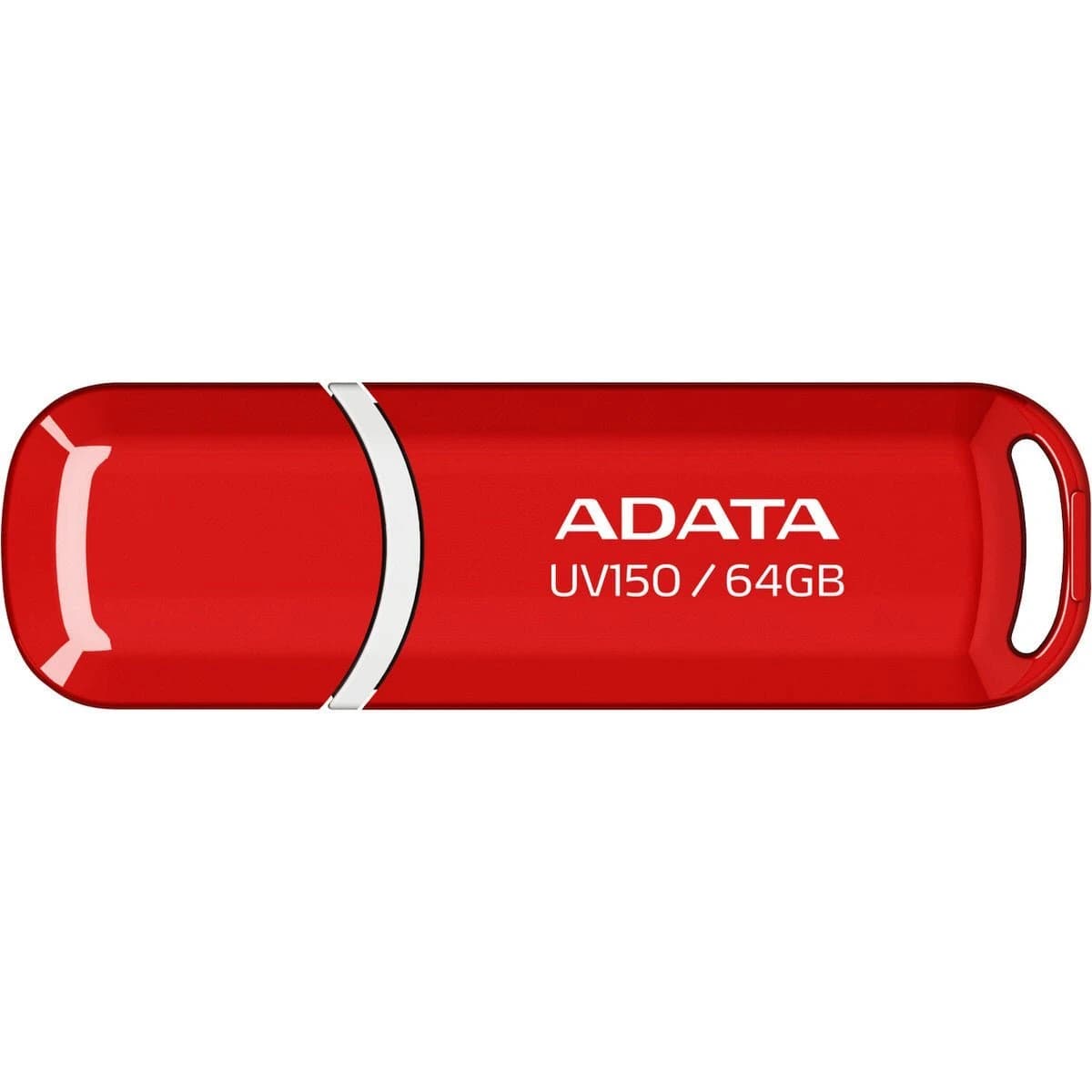 وحدة تخزين ADATA UV150 USB 3.2 Flash Drive Classic Cap — 64GB / أحمر