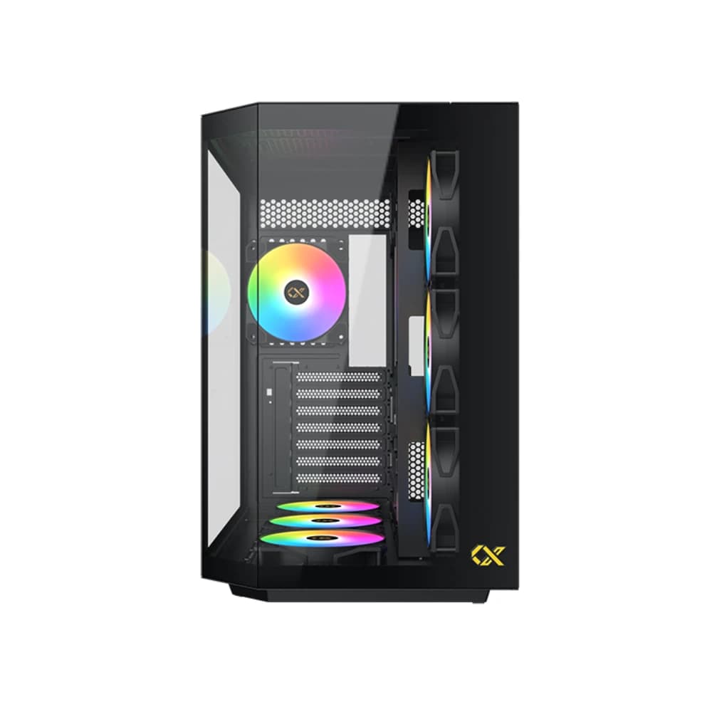 كيس كمبيوتر XIGMATEK CUBI II – E-ATX متوسط الحجم PC Case – أسود