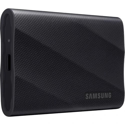 وحدة تخزين Samsung T9 4TB Portable SSD – USB 3.2 Gen 2×2, حتى 2,000 MB/s Read/Write, Rugged Design, AES 256-bit Encryption, أسود