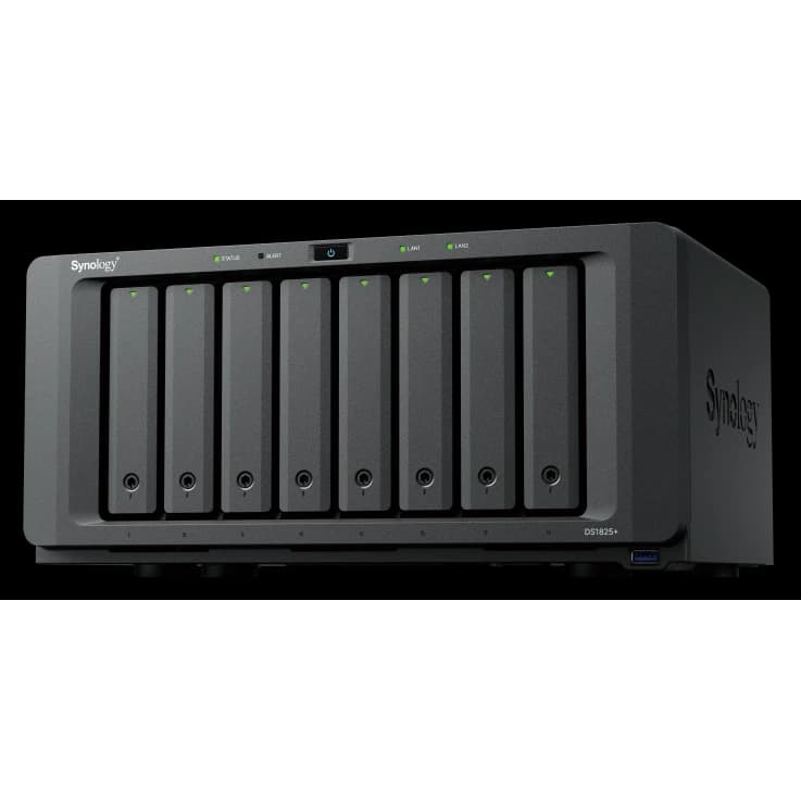 وحدة تخزين Synology DS1825+ 8-Bay NAS Server, Quad-Core CPU, Expandable Storage, 2.5GbE, RAID, DSM, Business & Backup Solution