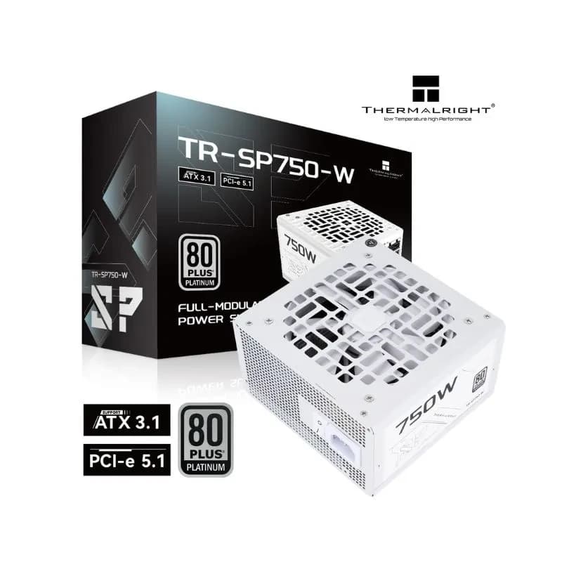 مزود طاقة Thermalright TR-SP750W 750W 80+ Platinum ATX 3.1 Full-Modular – أبيض