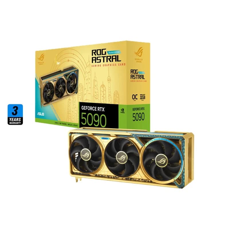 كرت شاشة ASUS ROG Astral GeForce RTX™ 5090 Dhahab OC Edition 32GB