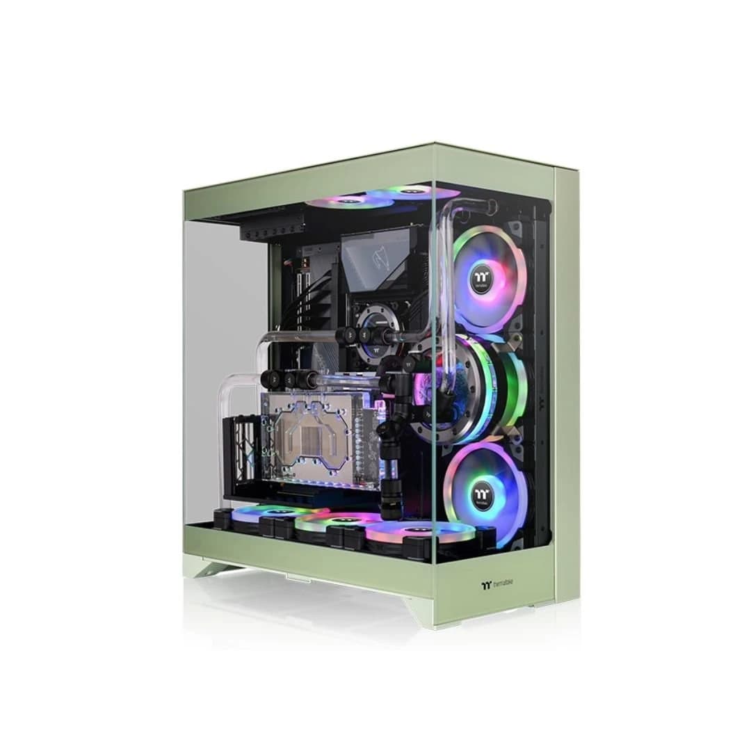 كيس كمبيوتر Thermaltake CTE E550 TG متوسط الحجم – Matcha أخضر