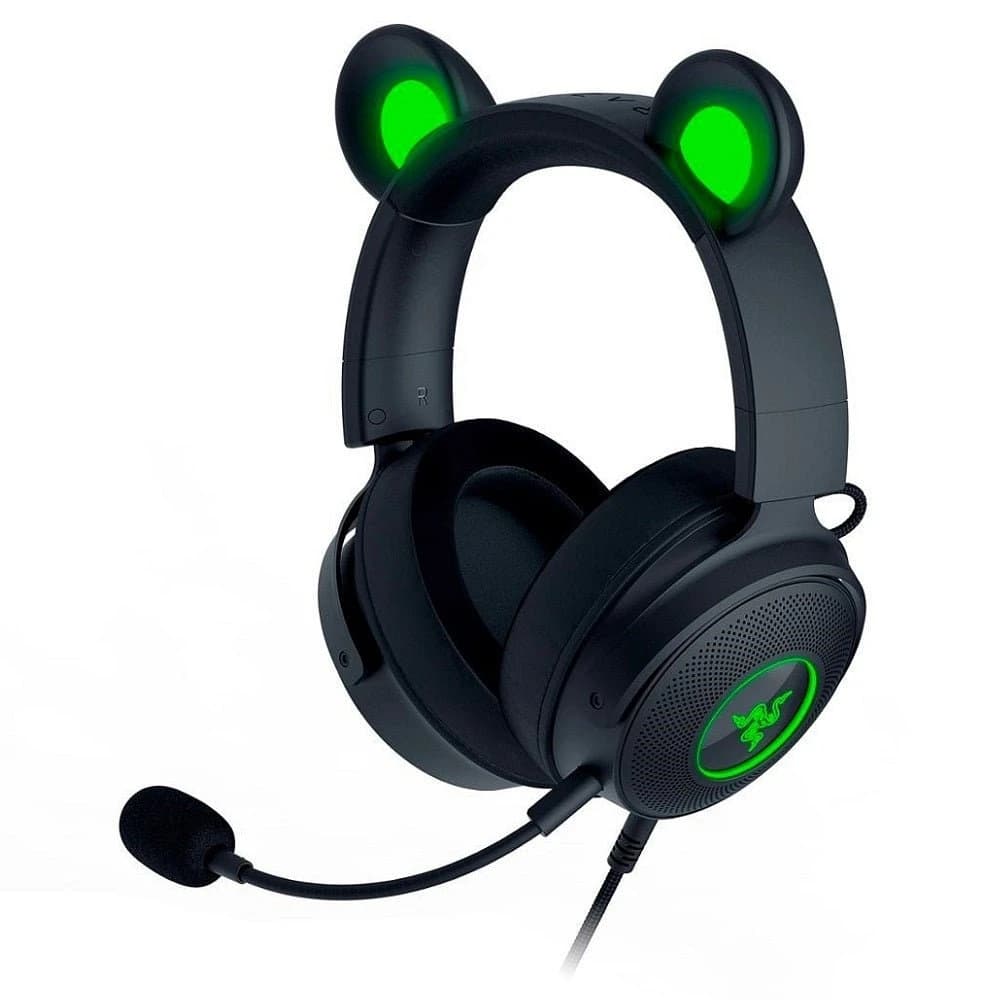 تبريد Razer Kraken Kitty V2 Pro Wired Gaming Headset – Interchangeable Ears, THX Spatial Audio, RGB Lighting, Detachable Mic — أسود