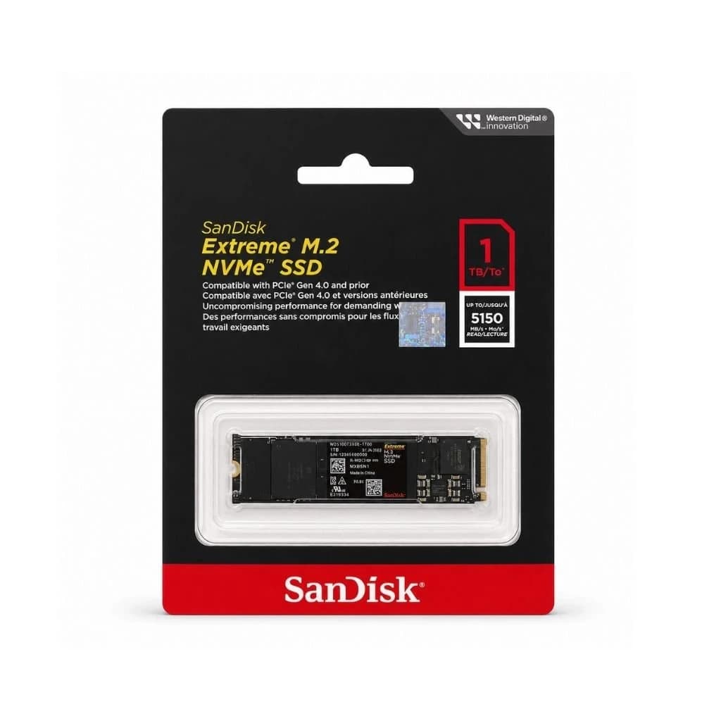 وحدة تخزين SanDisk Extreme 1TB NVMe SSD – M.2 2280 PCIe Gen 4