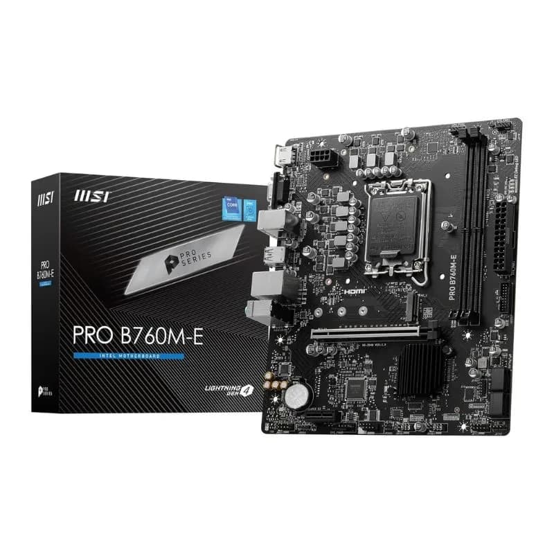لوحة أم MSI PRO B760M-E DDR5 Motherboard – Intel LGA 1700, B760, mATX