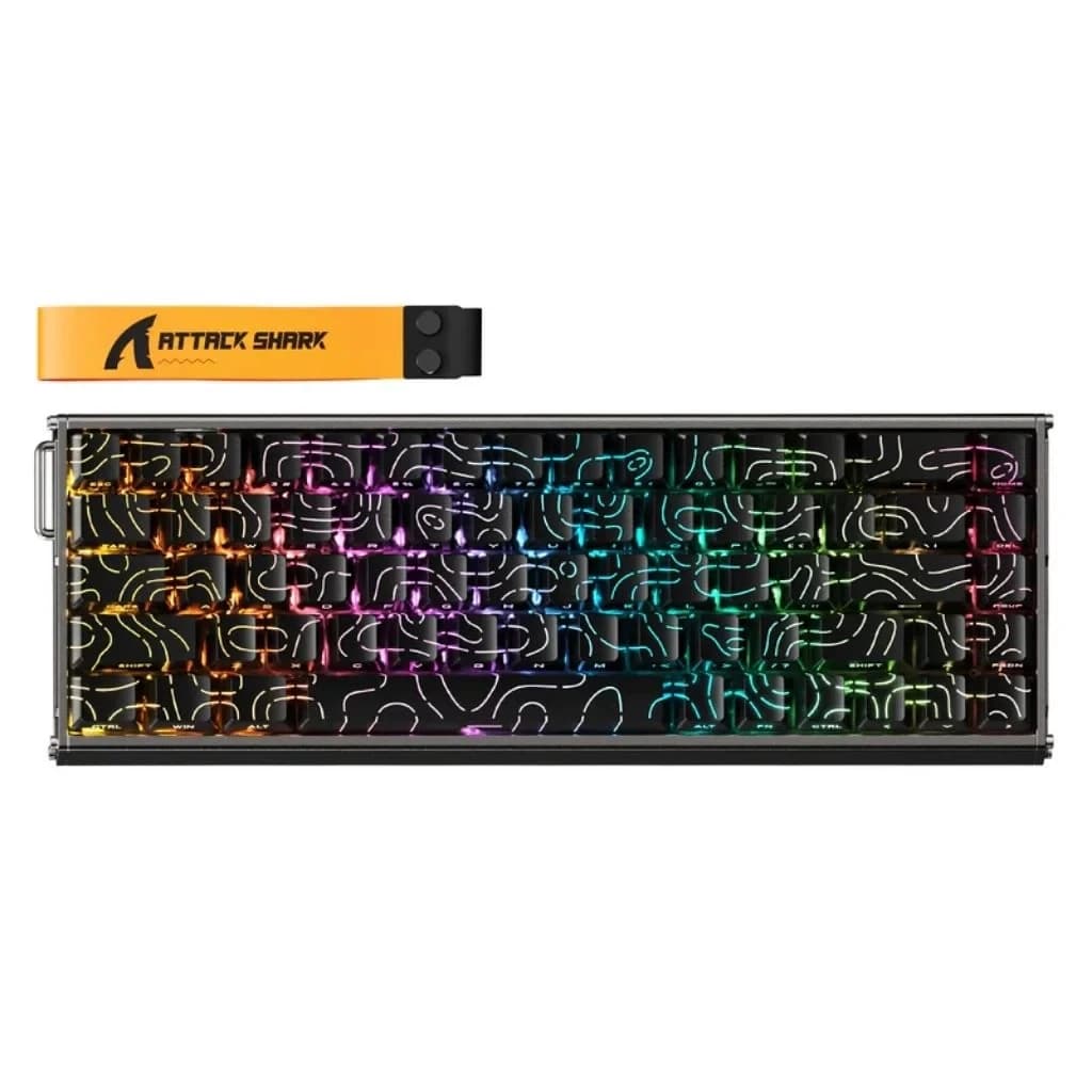 Keyboard ATTACK SHARK X68 MAX HE Wired Gaming – Black Contours