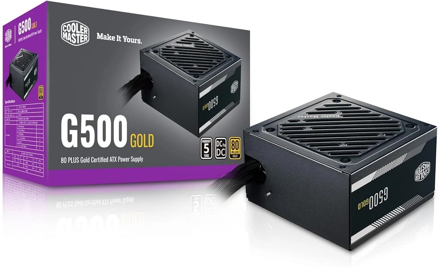 مزود طاقة Cooler Master G500 Gold, 500W 80+ Gold Efficiency
