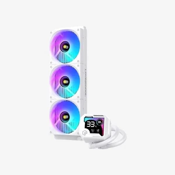 تبريد Lovingcool AK-W360-03 مبرد سائل Temperature Display أبيض