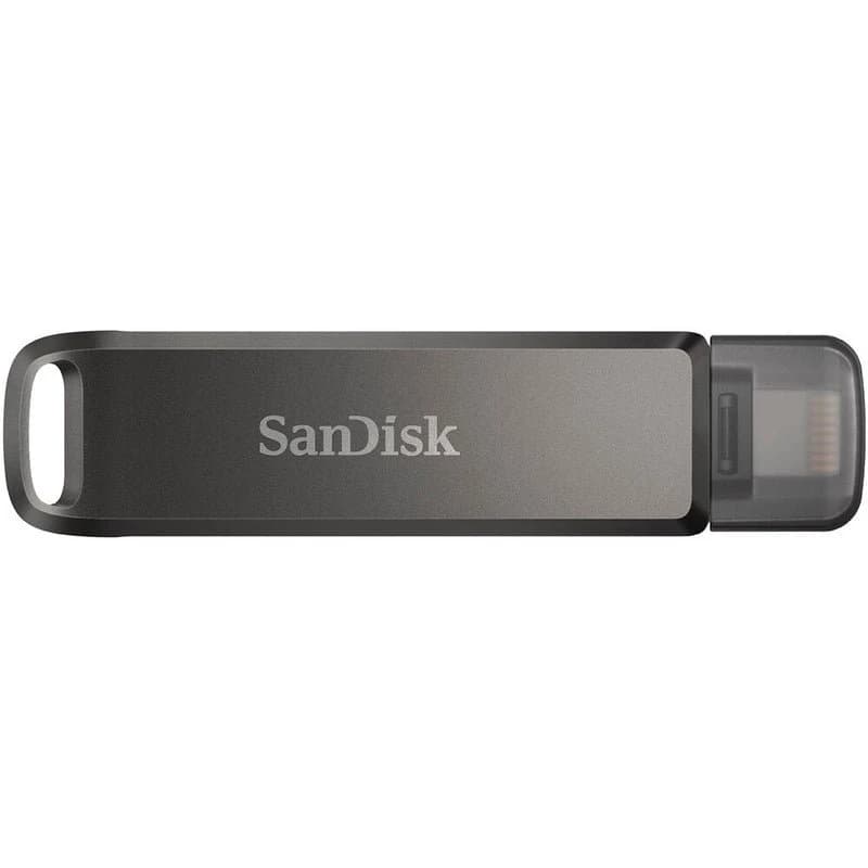 وحدة تخزين SanDisk iXpand Flash Drive Luxe 64GB – Dual USB Type-C & Lightning Connectors, USB 3.1 Gen 1, All-Metal Swivel Design, Automatic iPhone Backup