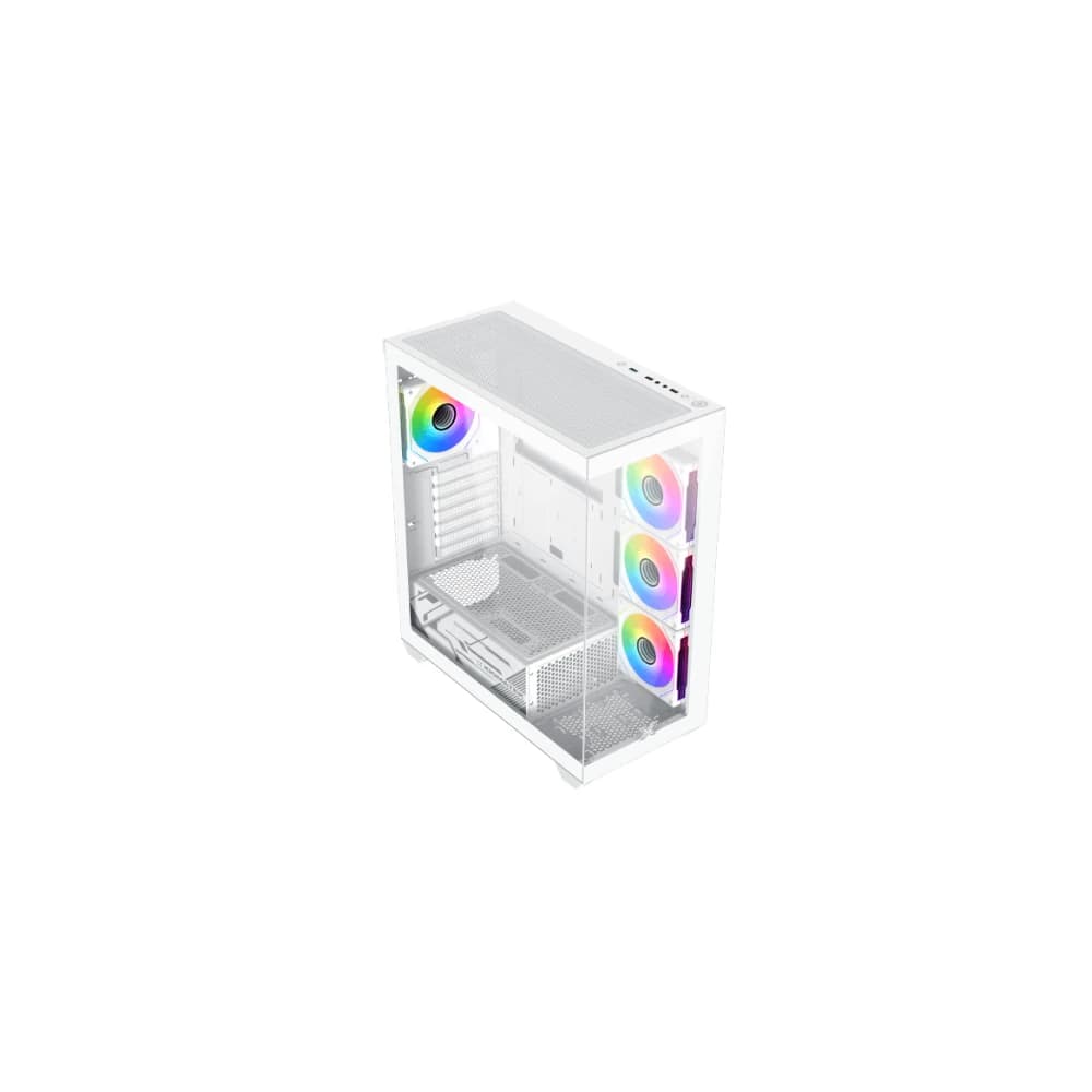كيس كمبيوتر XIGMATEK BLAST ARCTIC – E-ATX متوسط الحجم PC Case – أبيض
