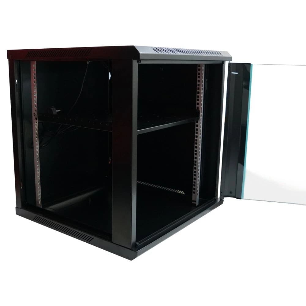 كيس كمبيوتر Atlantic Wall Mount Cabinet – 60cm Extra Wide – 60cm Deep Enclosure -Glass — 6U