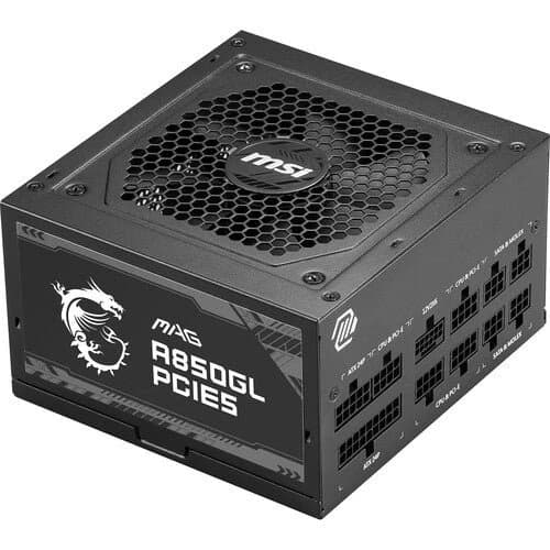 مزود طاقة MSI MAG A850GL PCIE5 850W 80 Plus Modular — أسود