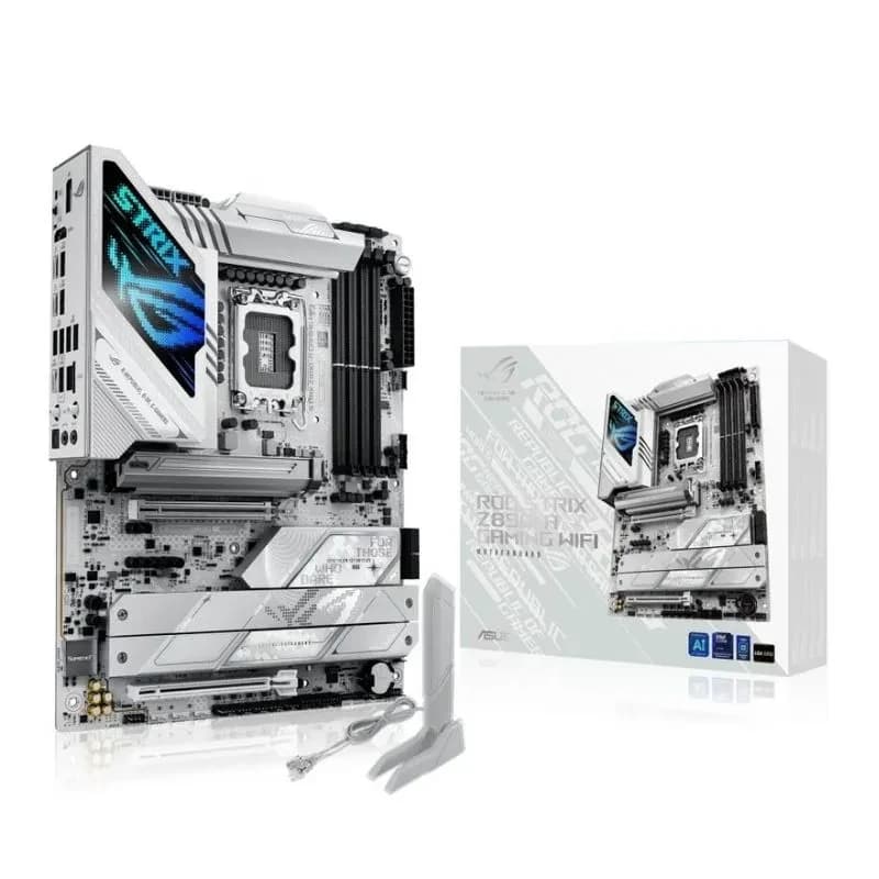 لوحة أم ASUS ROG Strix Z890-A Gaming WiFi ATX Motherboard أبيض – 3-Years Warranty