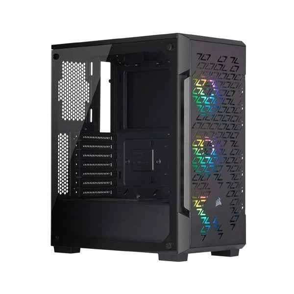 كيس كمبيوتر Corsair iCUE 220T RGB Airflow متوسط الحجم Case — أسود