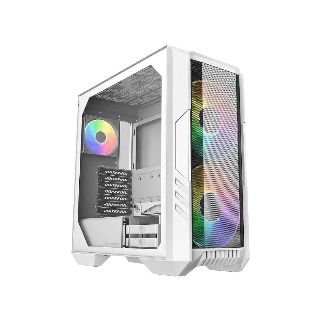 كيس كمبيوتر Cooler Master HAF 500 متوسط الحجم 3 مروحة – أبيض