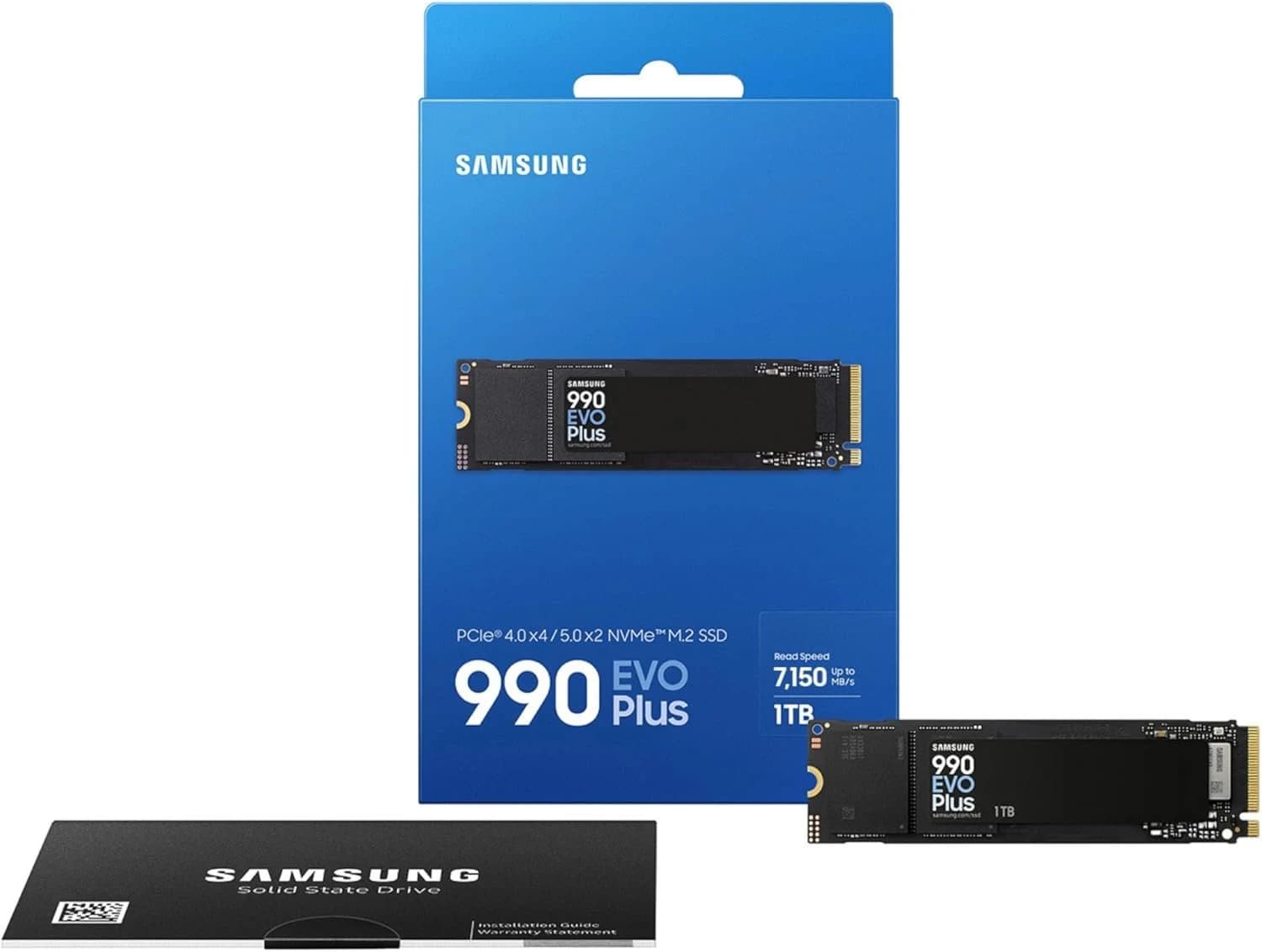 وحدة تخزين Samsung 990 EVO Plus SSD 1TB, PCIe Gen 4×4, Gen 5×2 M.2 2280, Speeds Up-to 7,150 MB/s