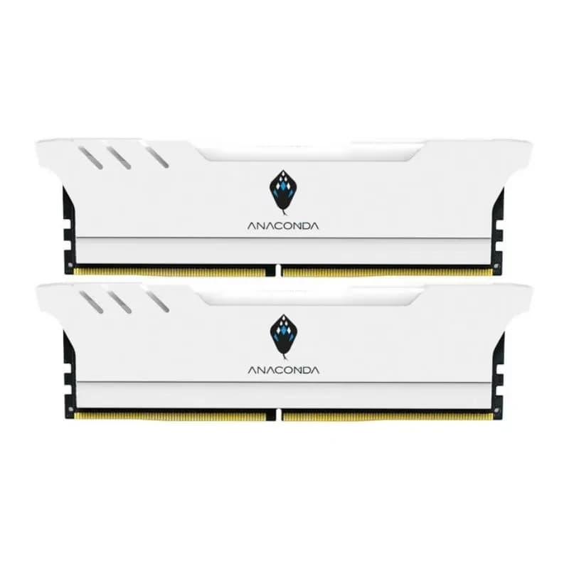 ذاكرة RAM ANACOMDA 32GB (16GBX2) DDR5 6000MHz مكتبي Memory – أبيض