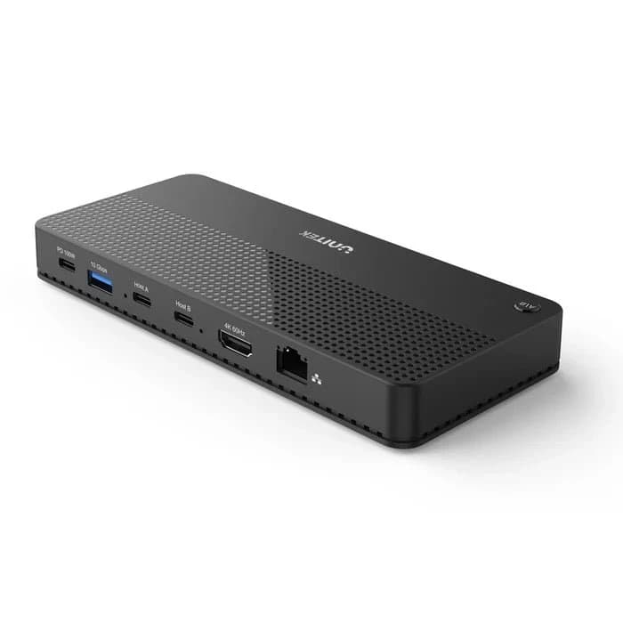 وحدة تخزين UNITEK USB-C 4K KVM Docking Station, 100W PD, 4K@60Hz HDMI, 10Gbps Data Transfer, Gigabit Ethernet, SD/MicroSD Reader, One-Button Switch for 2 Computers