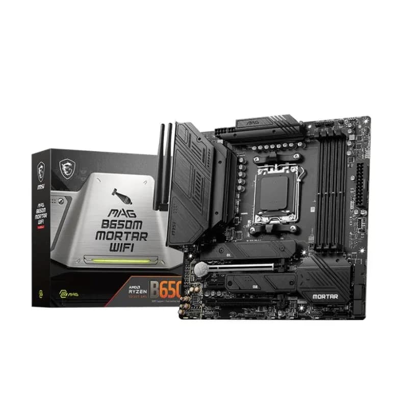 لوحة أم MSI MAG B650M Mortar WiFi AM5 Micro-ATX Motherboard