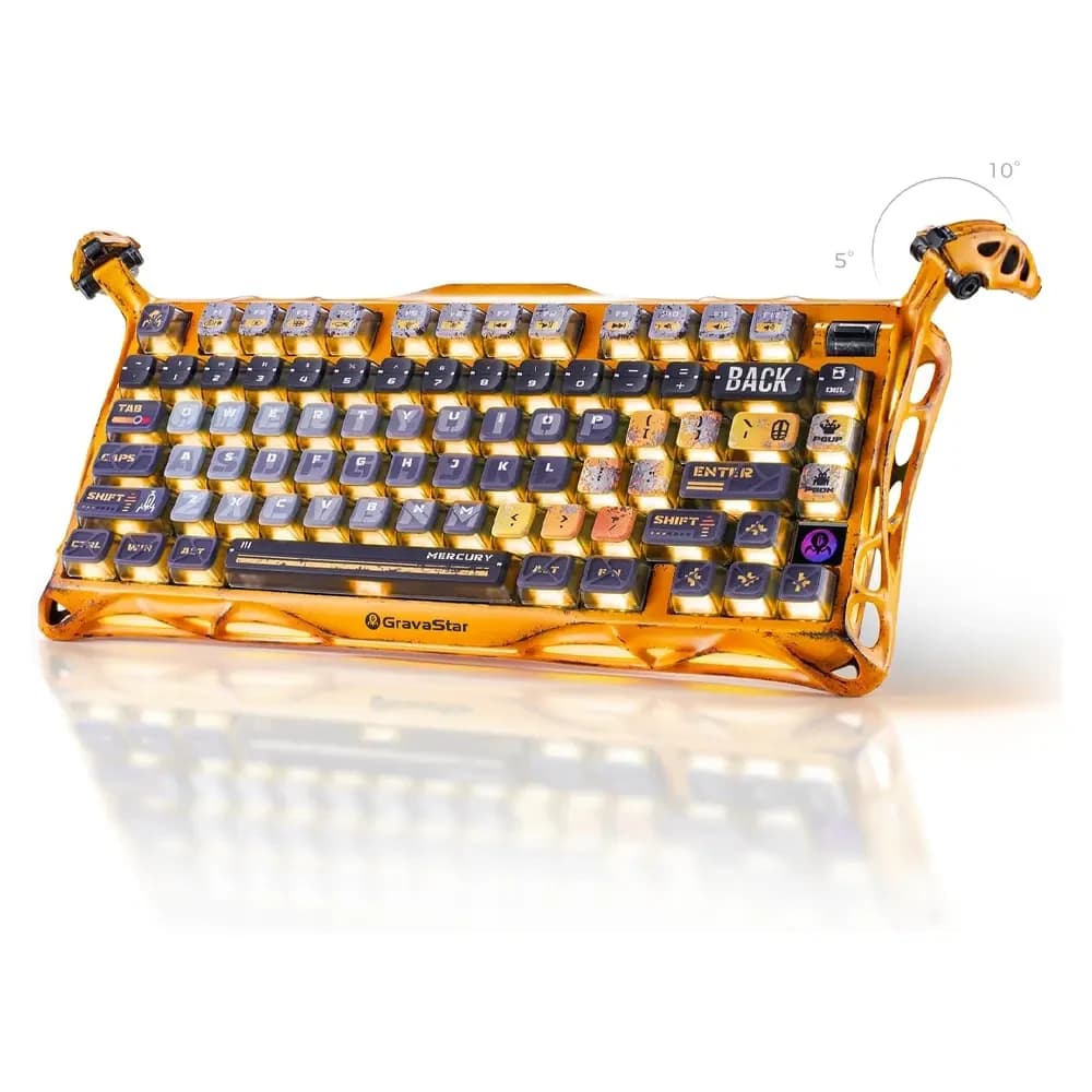 Keyboard GravaStar Mercury K1 Pro Special Edition Gaming – Battle-Worn Yellow