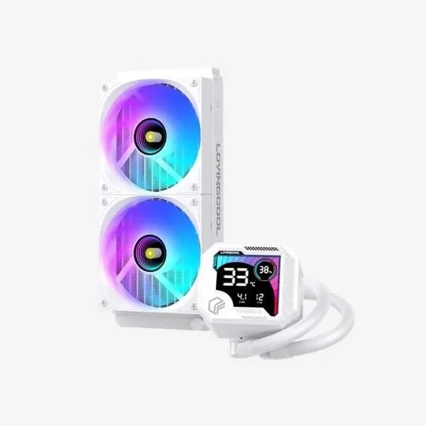 تبريد Lovingcool AK-W240-03 مبرد سائل Temperature Display أبيض